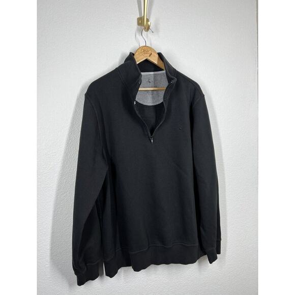 Tailorbyrd 1/4 Zip Fleece Pullover Size XL Black Sweatshirt - Picture 2 of 5